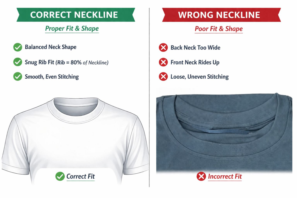 t shirt neck workmanship